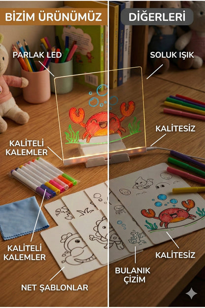 Neonio Işıklı Çizim Tahtası
